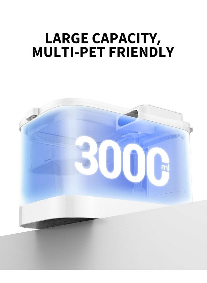 نافورة مياه القطط اللاسلكية Eversweet Max، نافورة مياه للحيوانات الأليفة بسعة 105 أونصة سائلة/3 لتر للقطط والكلاب بالداخل، موزع مياه أوتوماتيكي للقطط مع فلتر بديل، تحكم عبر التطبيق - Image 4