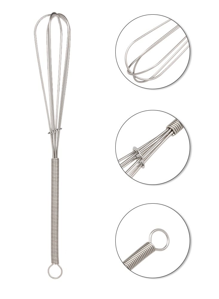 LA PERLA TECH  Stainless Steel Whisk Stirrer Cream Mixer Salon Barber Hairdressing Hair Color Dye Mixing Tools - Image 1
