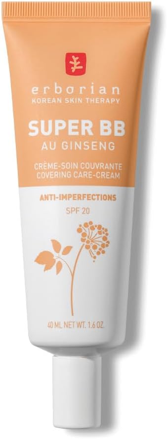 erborian كريم إيربوريان سوبر بي بي مع الجينسنغ - كريم بي بي تغطية كاملة للبشرة المعرضة لحب الشباب - Image 1