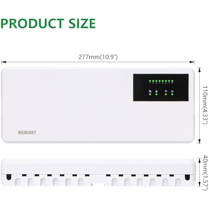 UNDERFLOOR HEATING WIRING CENTER WG526, WORKS FOR 230V THERMOSTAT AND ACTUATORS, 8 ZONES HEATING CONCENTRATOR, COUPLED GAS WATER HEATER AND WATER PUMP WHITE - Image 3