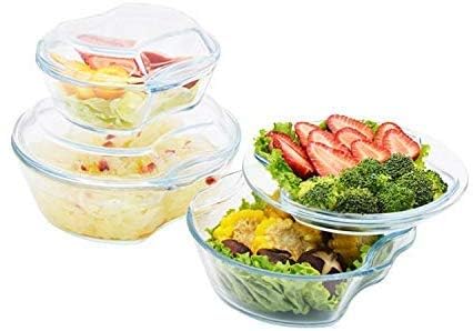 Femora Borosilicate Serving Bowl | 1 Year Warranty | Glass Casserole Set, Glass Bowl with Lid, Microwave Safe Bowl Set, Dishwasher and Freezer Safe, Deep Round (Pack of 1-500ML) - Image 3