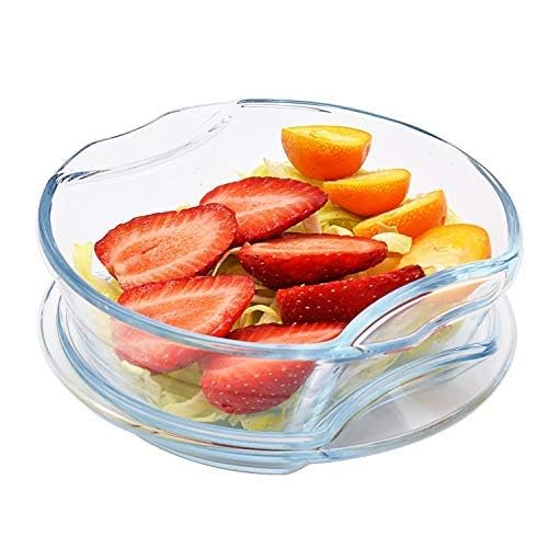 Femora Borosilicate Serving Bowl | 1 Year Warranty | Glass Casserole Set, Glass Bowl with Lid, Microwave Safe Bowl Set, Dishwasher and Freezer Safe, Deep Round (Pack of 1-500ML) - Image 2