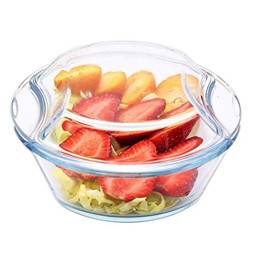 Femora Borosilicate Serving Bowl | 1 Year Warranty | Glass Casserole Set, Glass Bowl with Lid, Microwave Safe Bowl Set, Dishwasher and Freezer Safe, Deep Round (Pack of 1-500ML) - Image 5