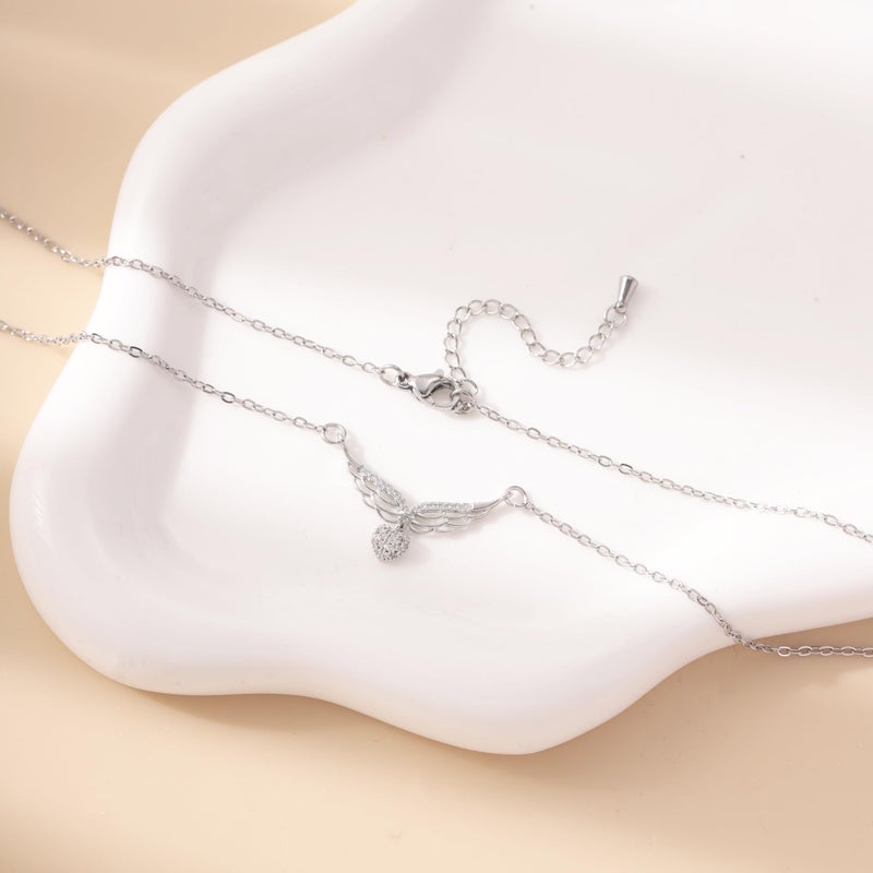 RZKING Sympathy Gifts for Loss of Loved One, Angel Wings Necklace Bereavement Memorial Gifts (Angel Wing) - Image 4