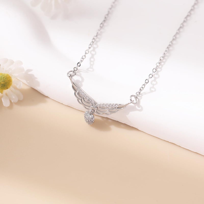 RZKING Sympathy Gifts for Loss of Loved One, Angel Wings Necklace Bereavement Memorial Gifts (Angel Wing) - Image 3