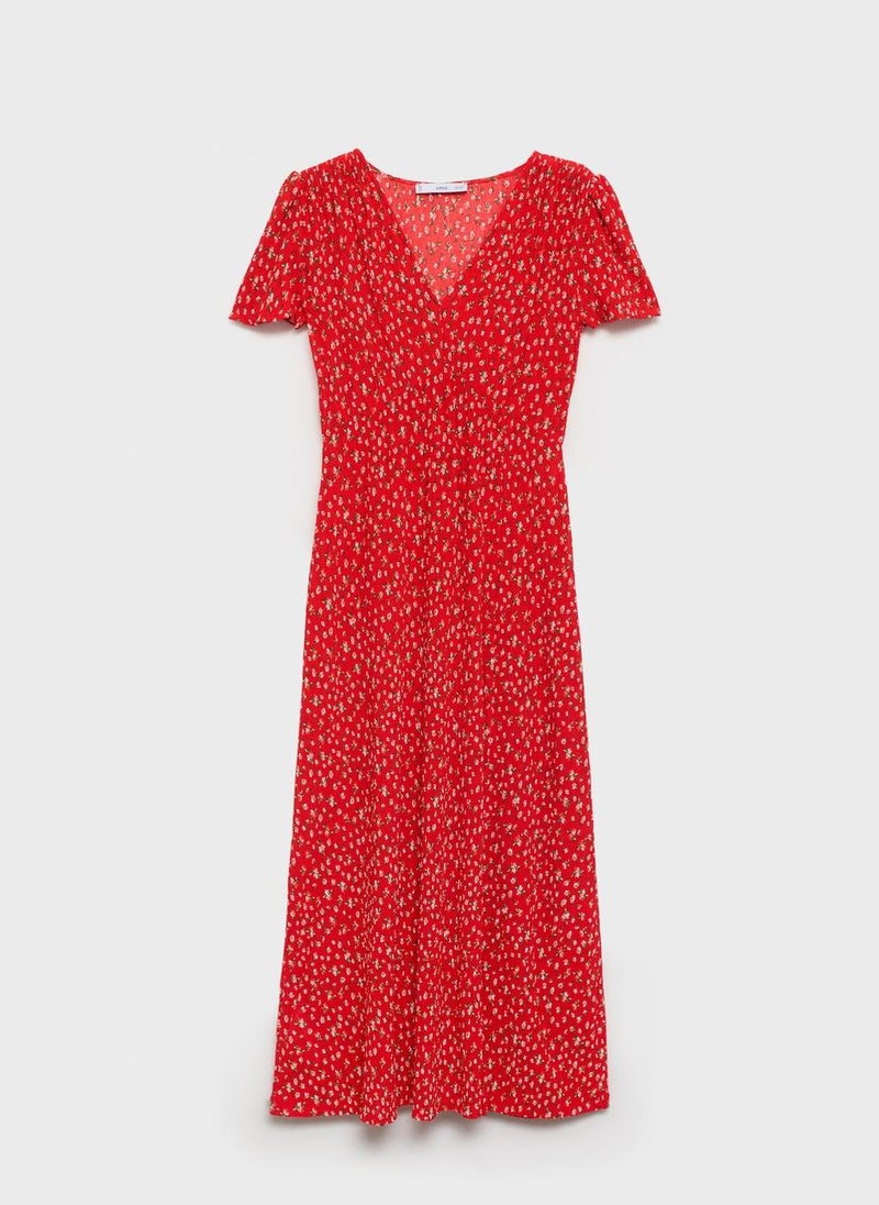MANGO - Casual Printed Midi Dress - Image 1