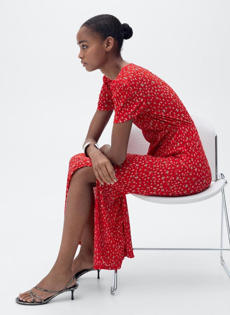 MANGO - Casual Printed Midi Dress - Image 1