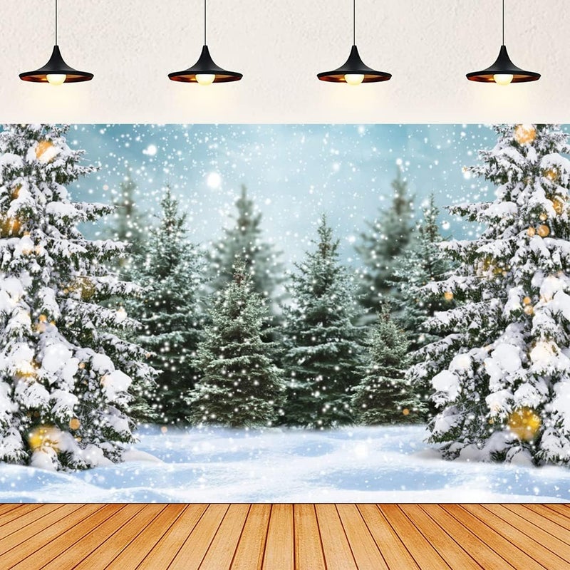 BPA Merry Christmas Backdrop for Photography, 7X5ft Winter Snowman Background - Image 1