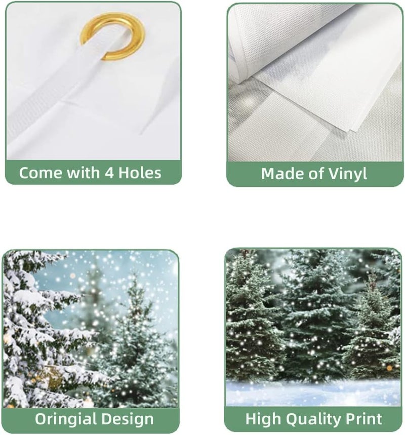 BPA Merry Christmas Backdrop for Photography, 7X5ft Winter Snowman Background - Image 3