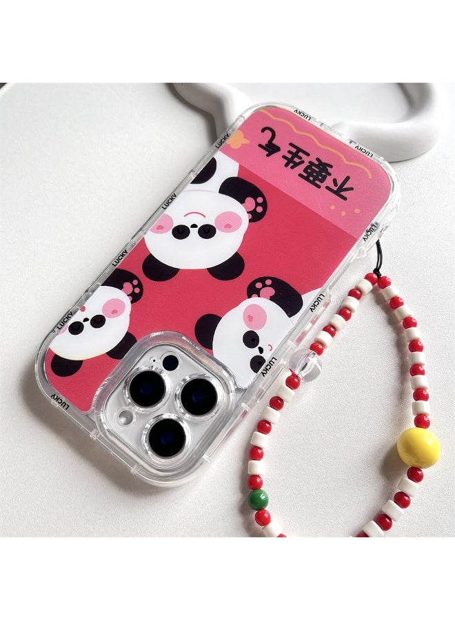NIBEMINENT Cute Panda Protective TPU Case Cover For iPhone 16 Clear - Image 1