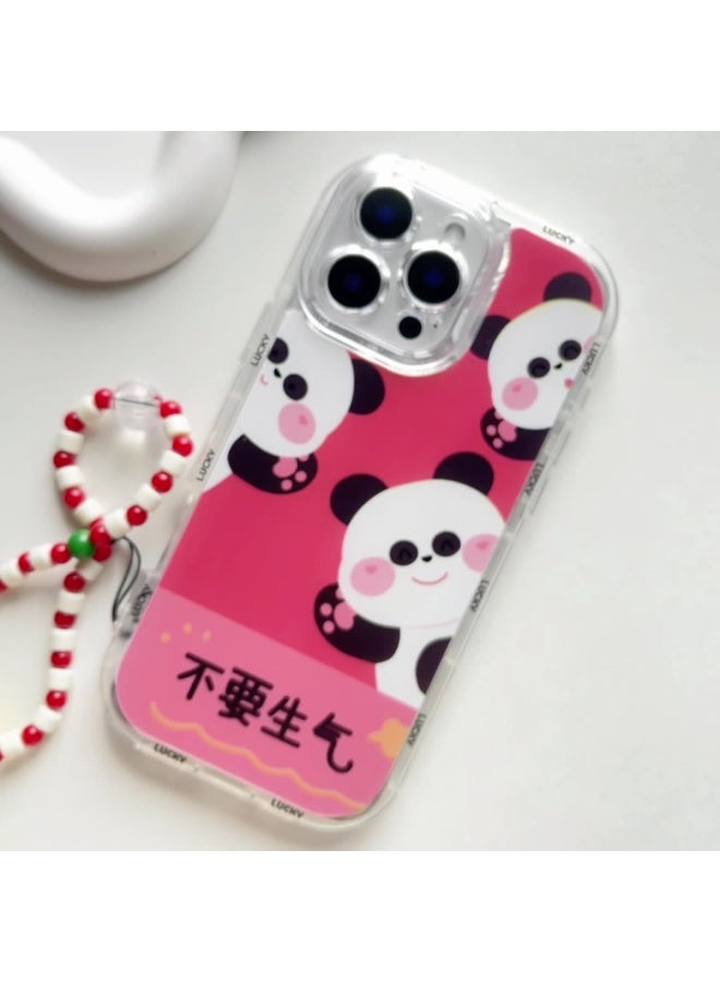 NIBEMINENT Cute Panda Protective TPU Case Cover For iPhone 16 Clear - Image 2