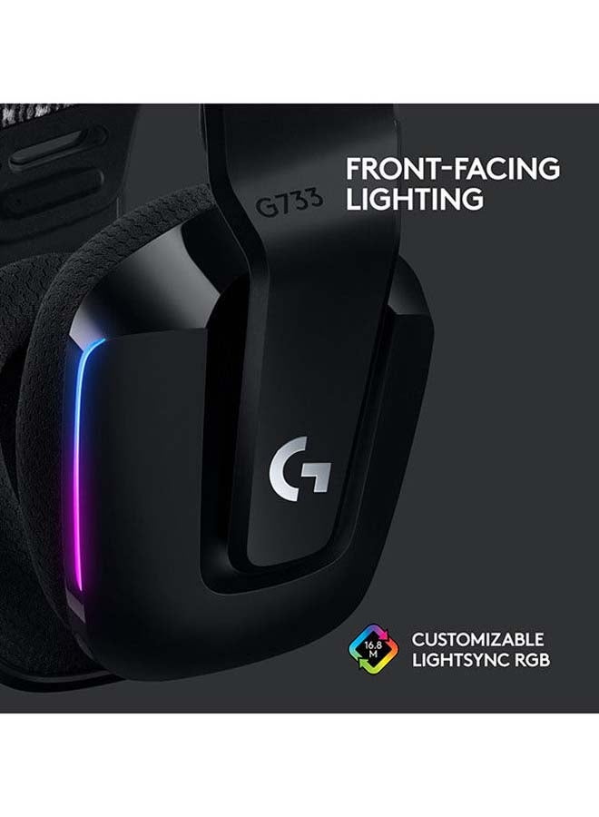 لوجيتيك سماعة ألعاب G733 لايت سبيد اللاسلكية مع طوق مزود بنظام تعليق، ومفاتيح RGB بتقنية لايت سينك، وميكروفون مزود بتقنية Blue Voice ومكبرات صوت PRO-G - Image 5