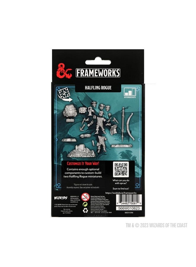 WizKids D&D Frameworks: Male Halfling Rogue - Unpainted and Unassembled - Image 2