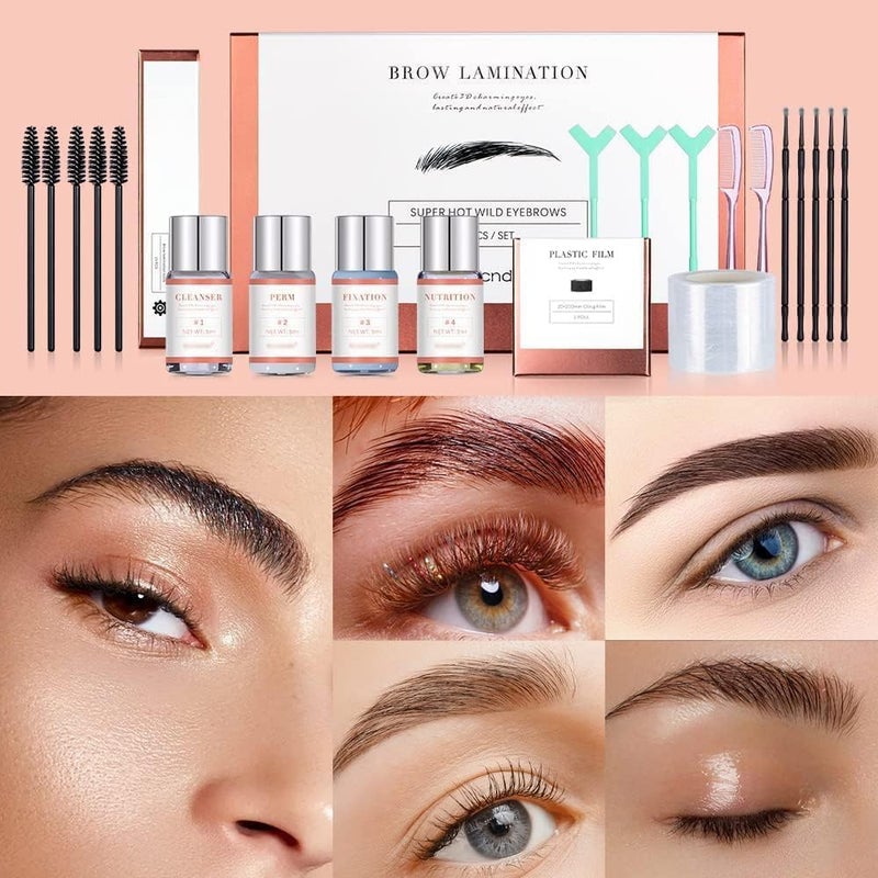 Goreem Lash Lift Kit & Eyebrow Lamination Kit Keratin DIY Instant Fuller Eyelash & Brow Lifting Kit Eyebrow Perm - Ideal for Salon & Home, Long Lasting Formula Lasts 8 Weeks - Image 2