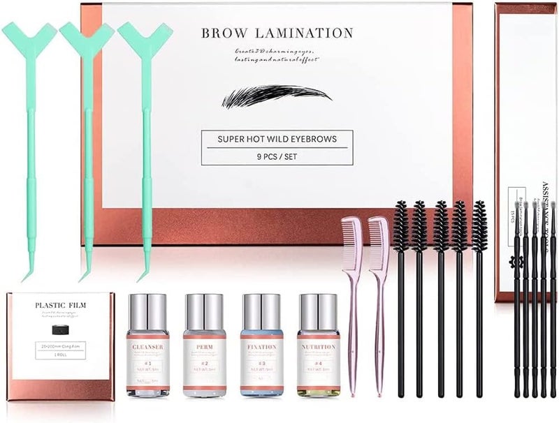 Goreem Lash Lift Kit & Eyebrow Lamination Kit Keratin DIY Instant Fuller Eyelash & Brow Lifting Kit Eyebrow Perm - Ideal for Salon & Home, Long Lasting Formula Lasts 8 Weeks - Image 1