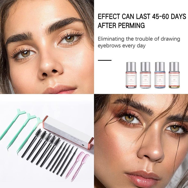 Goreem Lash Lift Kit & Eyebrow Lamination Kit Keratin DIY Instant Fuller Eyelash & Brow Lifting Kit Eyebrow Perm - Ideal for Salon & Home, Long Lasting Formula Lasts 8 Weeks - Image 4