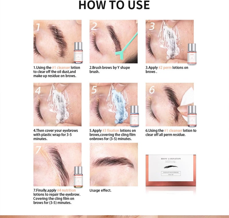 Goreem Lash Lift Kit & Eyebrow Lamination Kit Keratin DIY Instant Fuller Eyelash & Brow Lifting Kit Eyebrow Perm - Ideal for Salon & Home, Long Lasting Formula Lasts 8 Weeks - Image 3