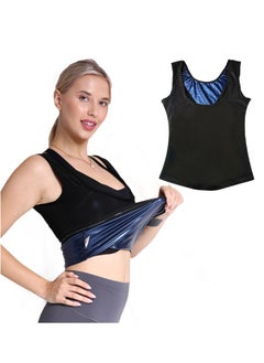NOVOLAN Sauna Sweat Vest Tank Top For Women Body Shaper, Heat Trapping Sweaty Sauna Clothes Abdominal Fitness Gym Sweaty Vest Running Sports Yoga Clothes Female Body Shaper Sauna Sweat Suit