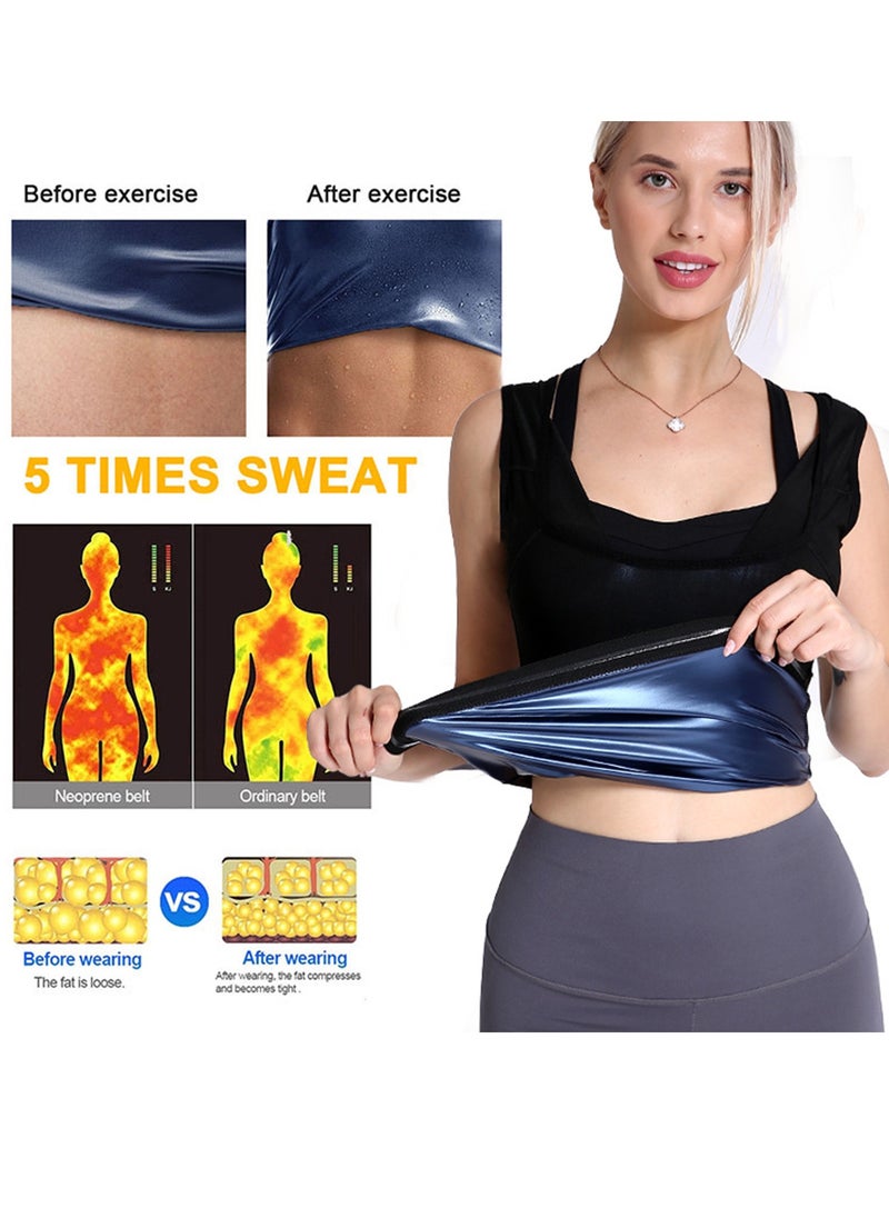 NOVOLAN - NOVOLAN Sauna Sweat Vest Tank Top For Women Body Shaper, Heat Trapping Sweaty Sauna Clothes Abdominal Fitness Gym Sweaty Vest Running Sports Yoga Clothes Female Body Shaper Sauna Sweat Suit - Image 1