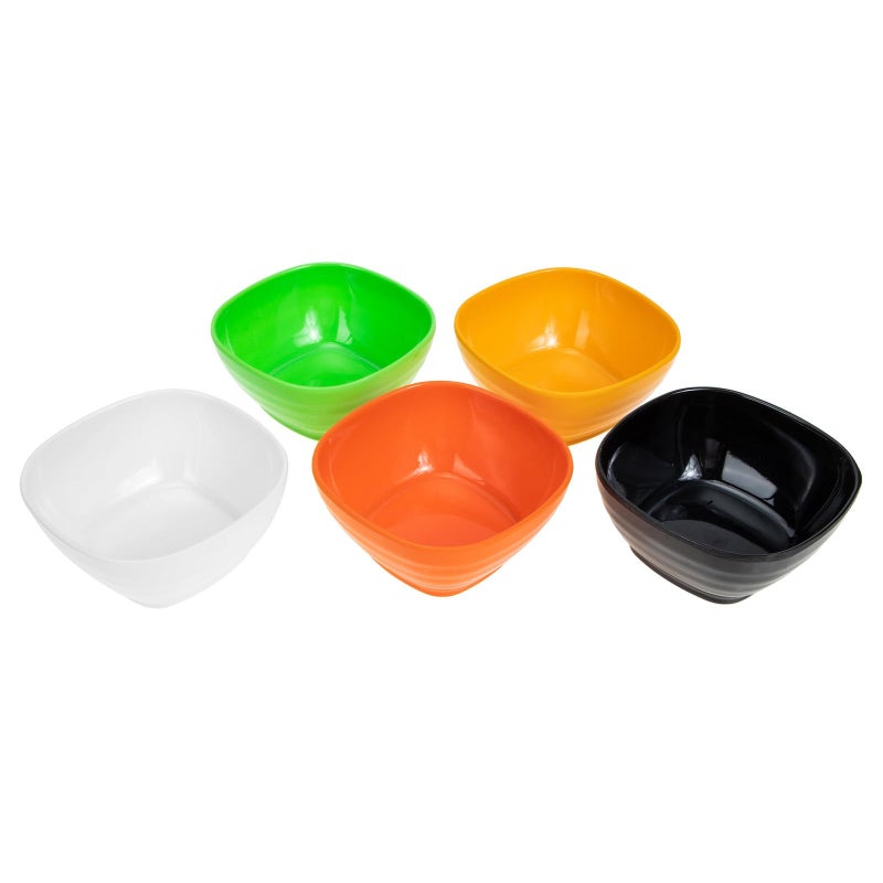 Melamine Square Rice Bowls Set 11cm 5pcs for Sauce Condiment Ice Cream and Fruit Serving - Image 2