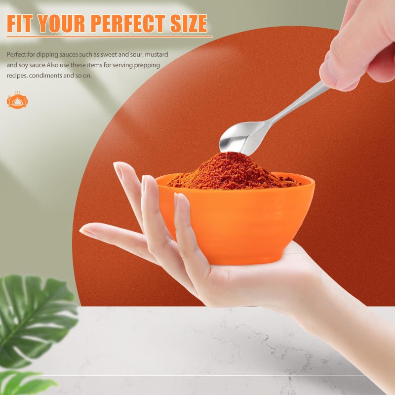 Melamine Square Rice Bowls Set 11cm 5pcs for Sauce Condiment Ice Cream and Fruit Serving - Image 5