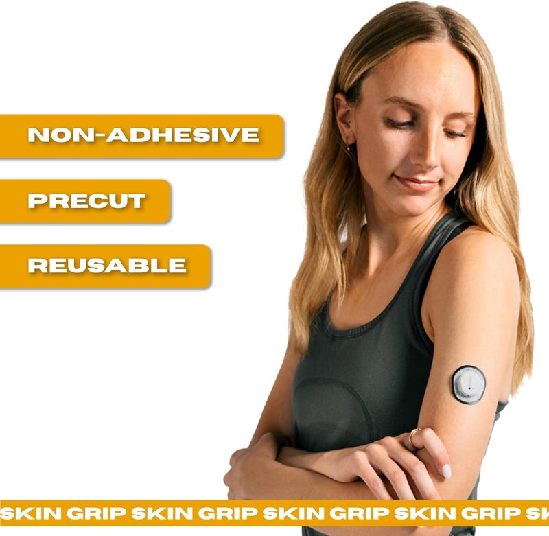 SKIN GRIP Skin Defender Reusable Barrier Compatible with Dexcom G7 Stelo CGM Devices PreCut NonAdhesive Cover for Continuous Glucose Monitor Sensors Helps Prevent Allergic Reactions 5 Pack - Image 3