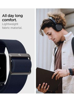 Spigen Lite Fit Band for Apple Watch Band Series 8 / 7 (41mm), Series 6/SE/5/4 (40mm) and Series 3/2/1 (38mm) - Navy  - Image 4
