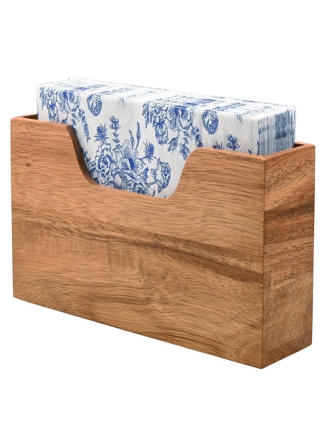 Chicvilla Acacia Wood Guest Towel Holder - Waterproof Vertical Napkin Holder for Bathroom & Kitchen, Disposable Hand Towel Holder, Modern Dining Table Tray for Home, Hotel, Office - Image 1