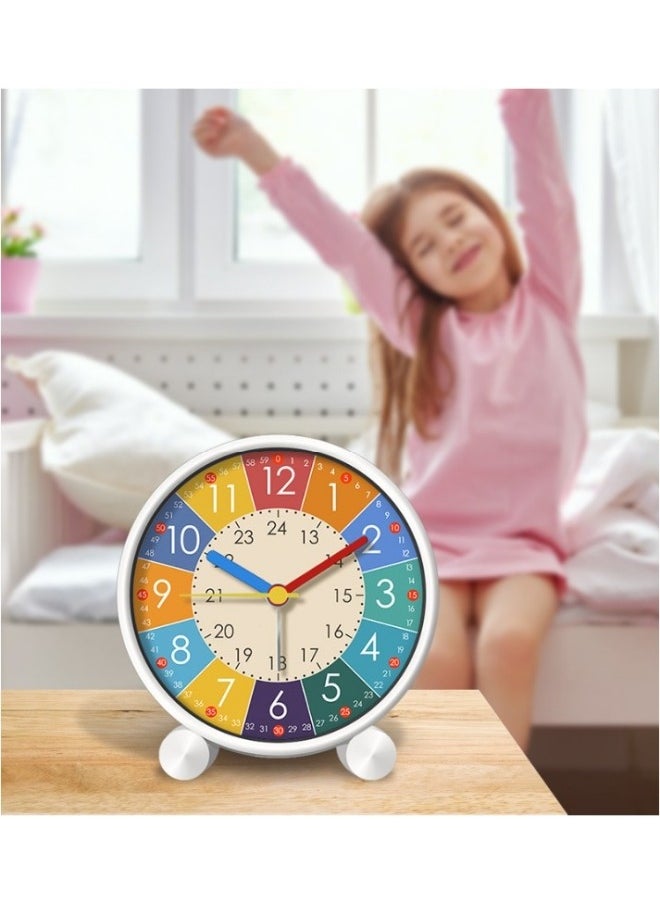Generic Children's Educational Alarm Clock for Students Bedroom Children's Room Desktop Early Education Small Alarm Clock Silent Children's Clock  - Image 2