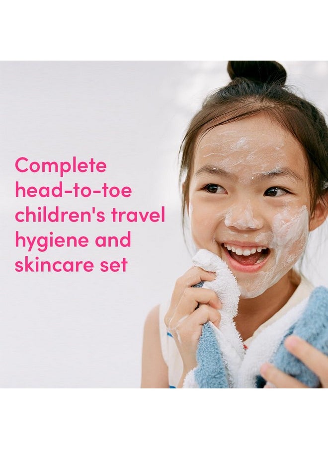 Evereden Evereden Kids Travel Set: Clean & Vegan 5-Piece Skin Care Set for Kids | Multi-Vitamin Kids Skin Care Set w/t Body Wash, Lotion, Face Wash, Cream, Shampoo & Conditioner | Stocking Stuffers for Kids  - Image 5