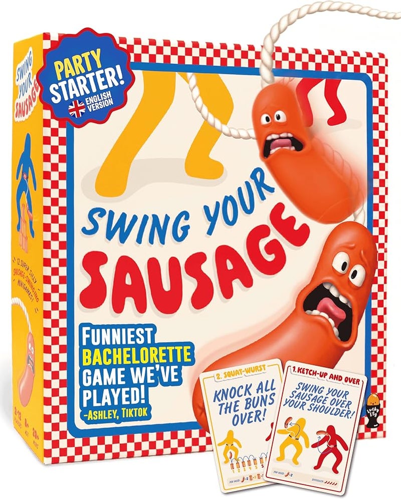 Lucky Egg Swing Your Sausage - Fun Adult Party Games for Groups - Board Games for Adults and Kids - Indoor or Garden Games for Family Gatherings and Birthdays - Festival, Christmas, and Family Game Night - Image 1