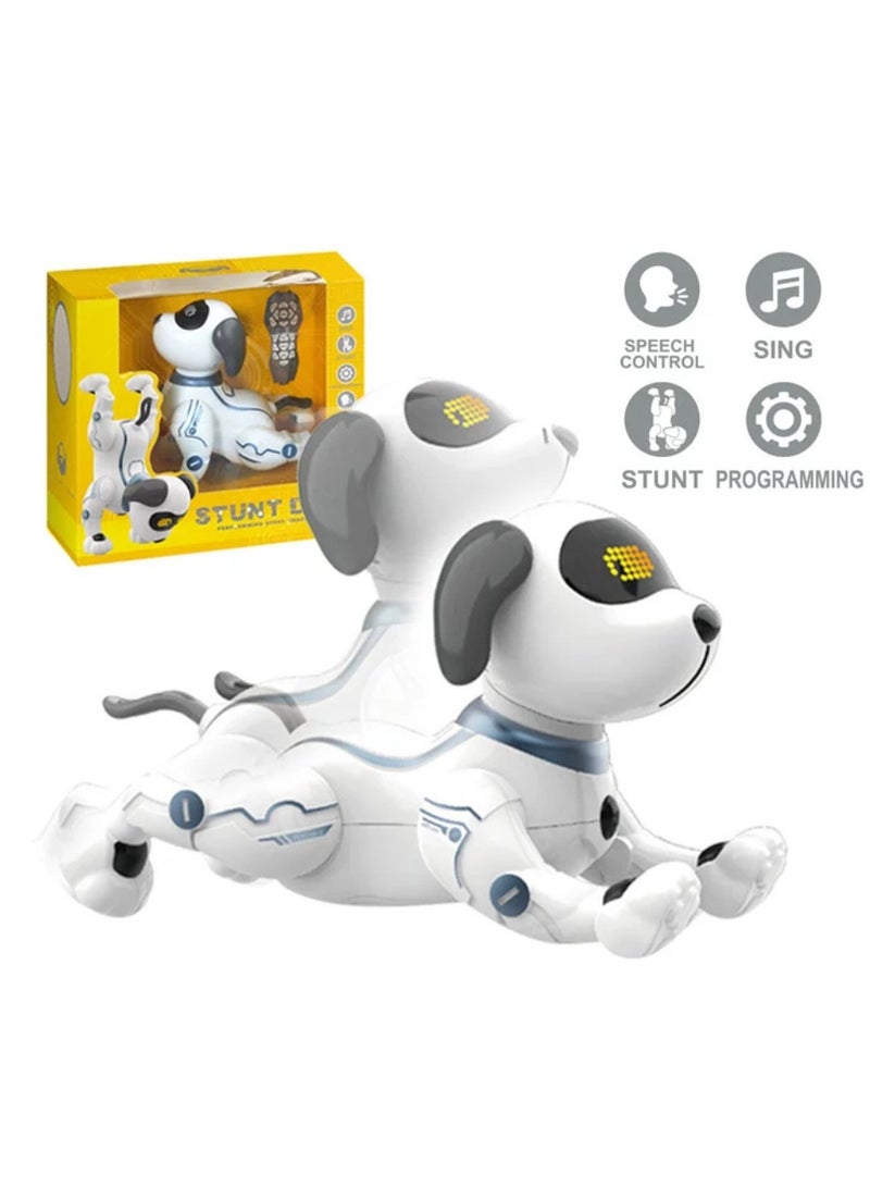توي آند جوي لعبة كلب روبوت تفاعلي بالتحكم عن بعد – جرو ذكي قابل للبرمجة مع وظيفة اللمس والموسيقى والرقص والمشي – حيوان أليف إلكتروني ممتع للأطفال - Image 2