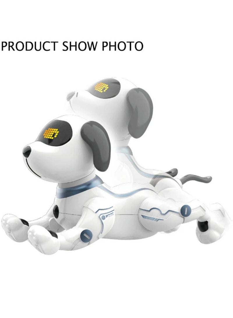 توي آند جوي لعبة كلب روبوت تفاعلي بالتحكم عن بعد – جرو ذكي قابل للبرمجة مع وظيفة اللمس والموسيقى والرقص والمشي – حيوان أليف إلكتروني ممتع للأطفال - Image 3