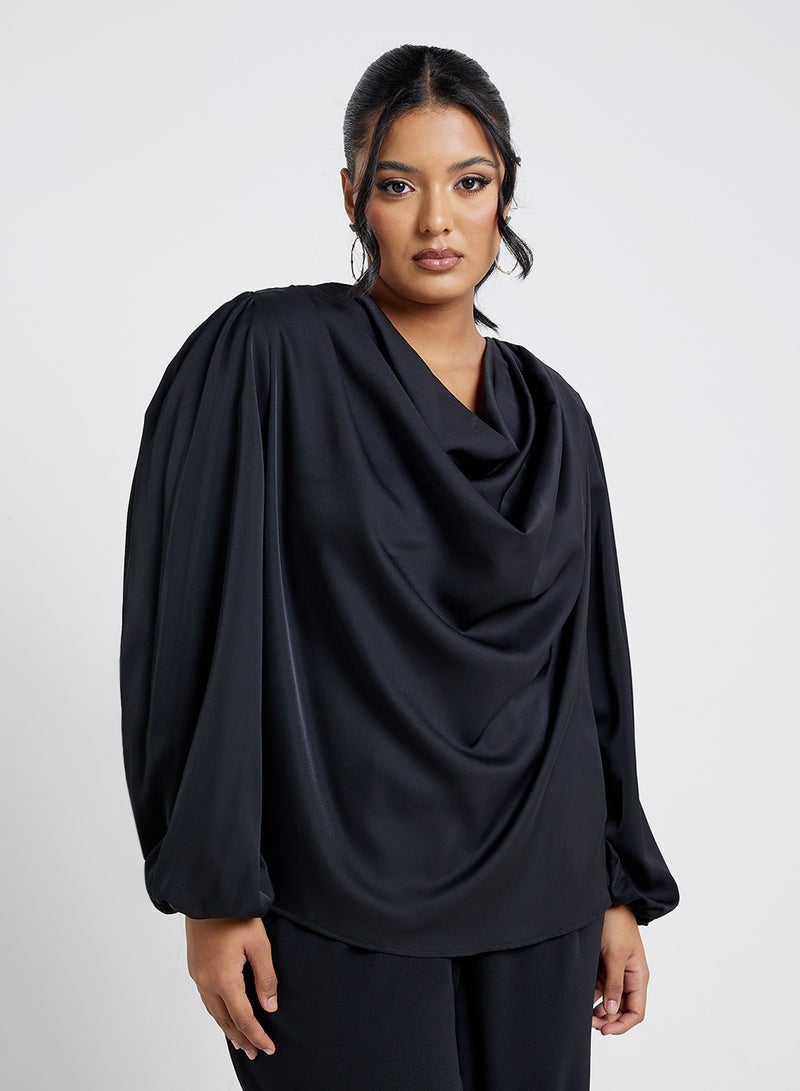 جينجر بلس بلوزة بياقة ملتفة - Image 1