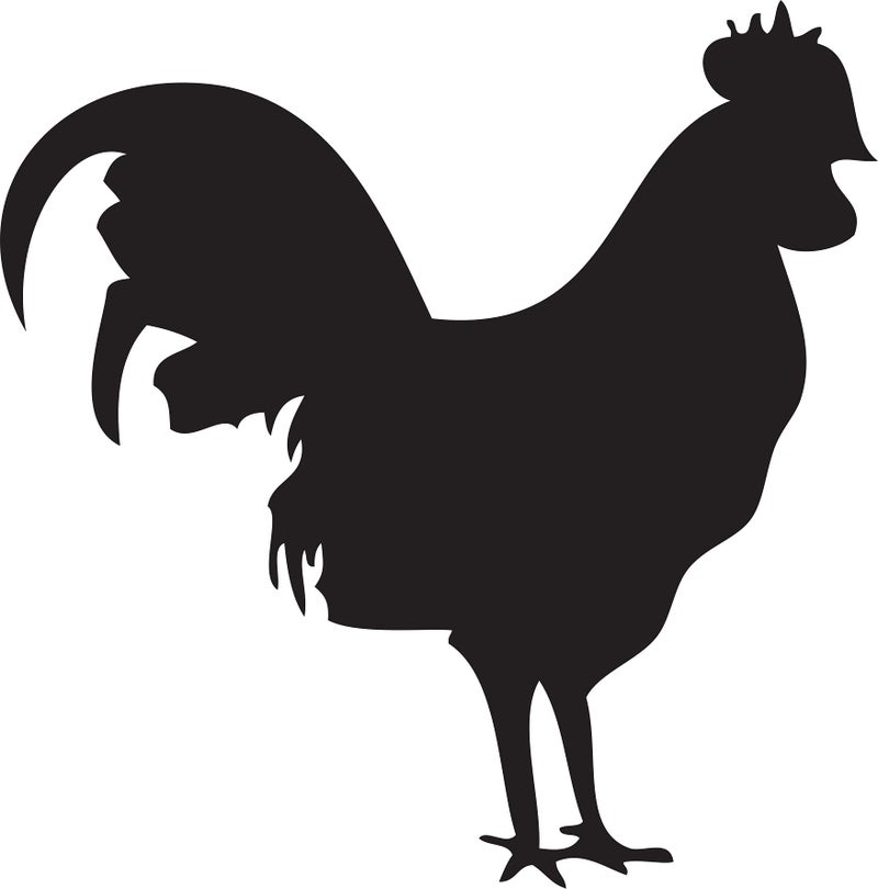 Infusion Rooster Rubber Stamp, Animal Wood Stamp, 2 X 2'' - Image 2