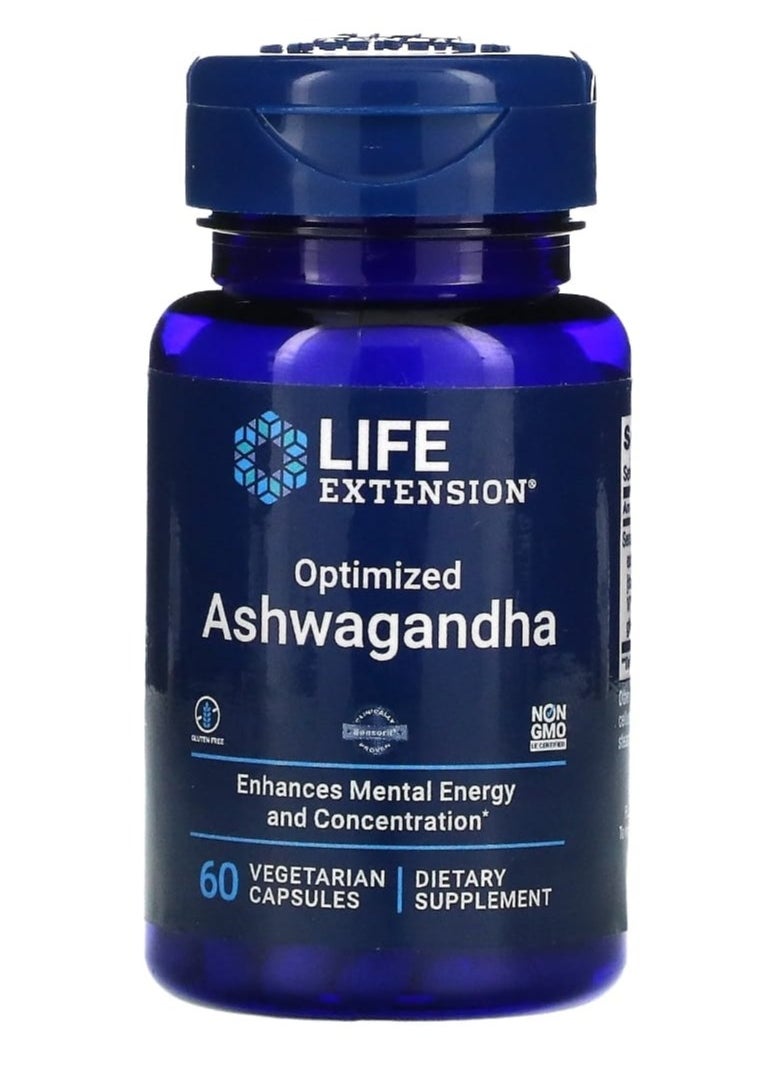 Life Extension - Optimized Ashwagandha 60 Vegetarian Capsules - Image 1