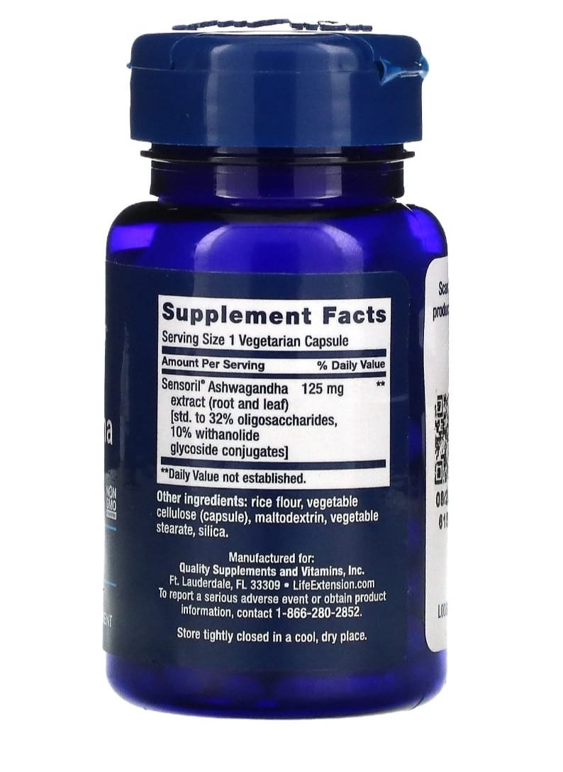 Life Extension - Optimized Ashwagandha 60 Vegetarian Capsules - Image 1