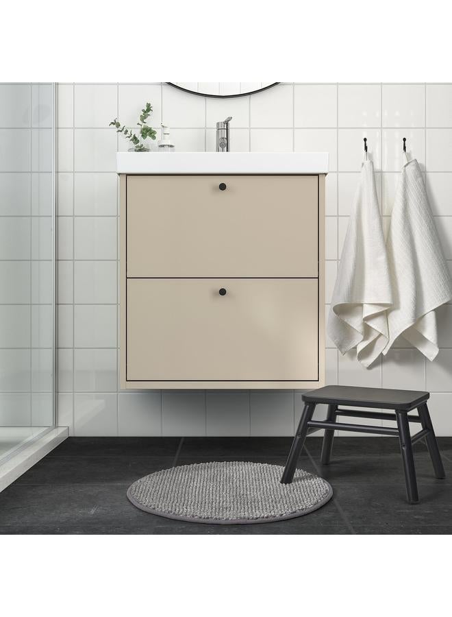 إيروريكس سجادة حمام، رمادي-أبيض/مزيج، 55 سم - Image 4