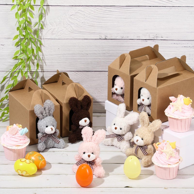 LaRandom 20 Set Adopt a Pet Party Favors Includes Easter Mini Stuffed Animals Kraft Paper Box for Adopt a Pet Theme Birthday Party (Rabbit,Warm Color) - Image 4