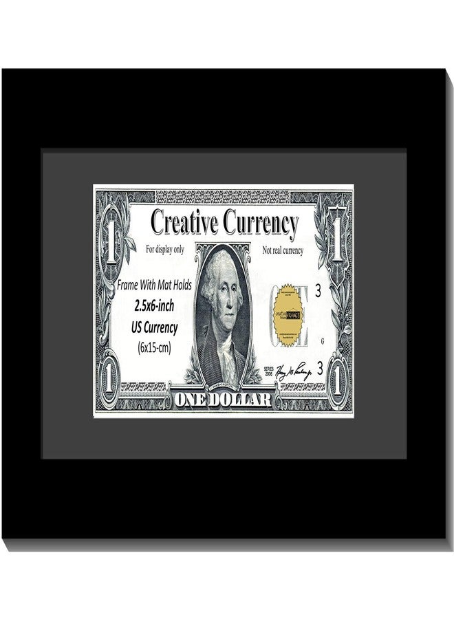 Creative Picture Frames [$4x9bk-b Black First Dollar Frame with Black Matting, Easel Stand and Wall Hanger Included - Image 1