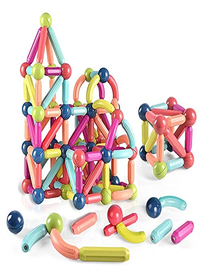 Magnetic Balls and Rods Set - 64 PCS STEM Building Blocks,  - Image 1