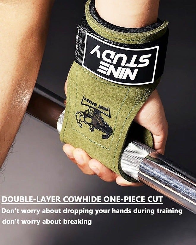 Weightlifting Wrist Gloves, Wraps Hooks Wrist Straps for Weightlifting, Maximum Grip Support Weight Lifting Grips Gloves for Gym Exercise Wrist Support Brace - Image 3