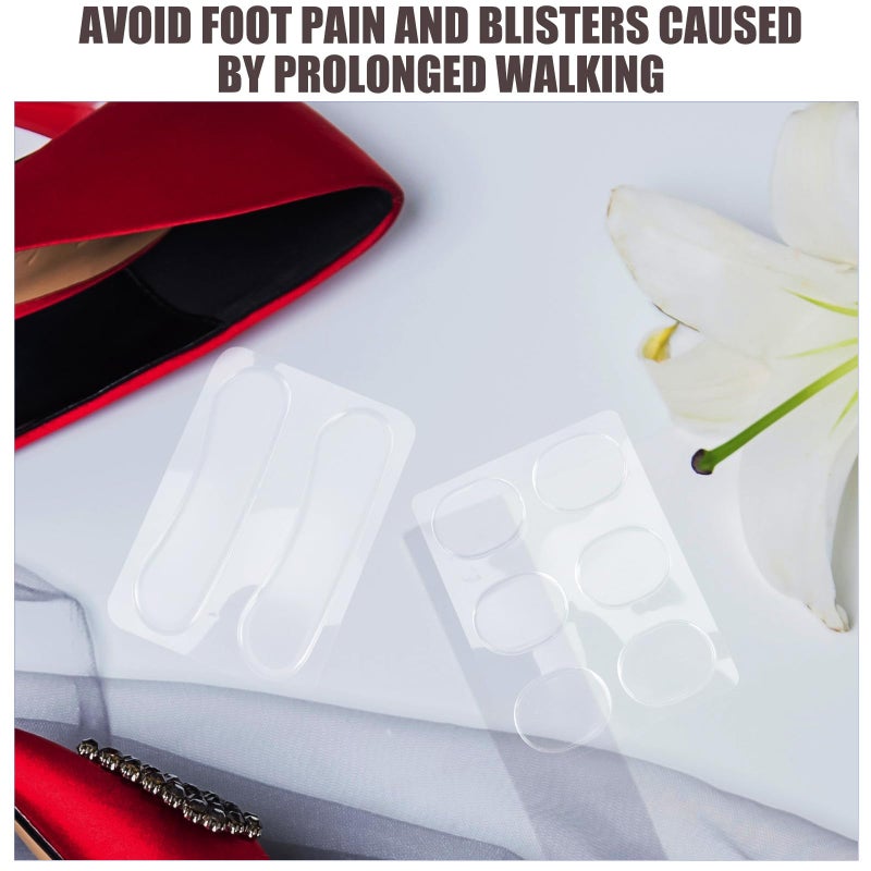 Gel Heel Pads For Women 9 Pieces High Heel Inserts Prevent Blisters Comfortable Shoe Accessories - Image 5