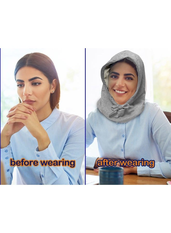 VAJOOCLL Faraday Hat Made of 99% Silver Fabric, Faraday Hat Reduces The Hazards Caused by 5G, 4G, Cellular, WiFi, Bluetooth, Faraday Hood Relieves Fatigue and Relaxes The Spirit, One Size Fit All (gray) - Image 5
