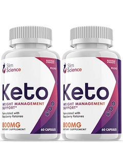 (2 Pack) Slim Science Keto Pills Weight Management Support Advanced Formula (120 Capsule)