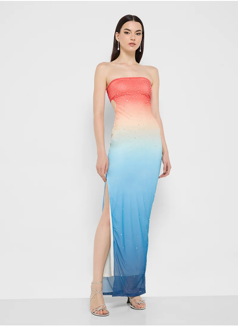 جينجر Ombre Strapless Dress