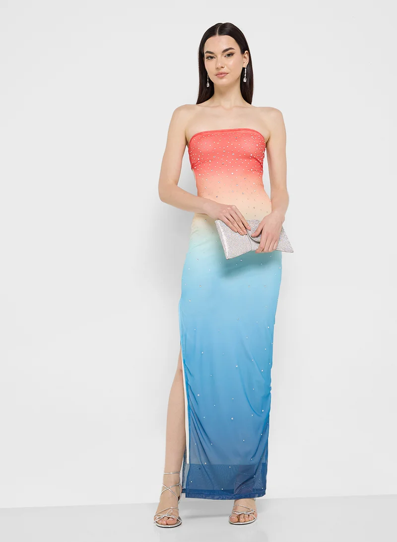 Ginger Ombre Strapless Dress