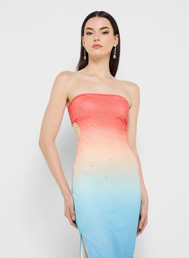 Ginger Ombre Strapless Dress