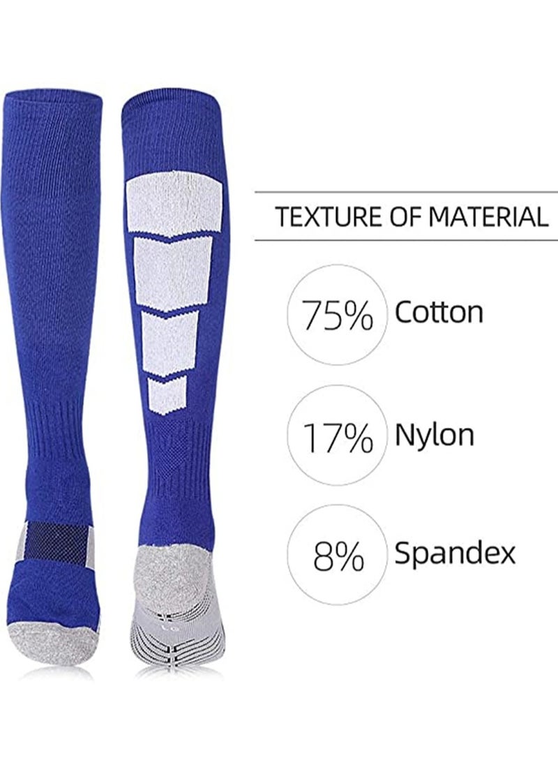 SYOSI - Soccer Socks, Sport Knee High Socks Over The Calf Compression Athletic Socks for Mens and Women Running Training Football Thickening Keep Warm Sock for Soccer, Basketball, Uniform, 3 Pairs - Image 1