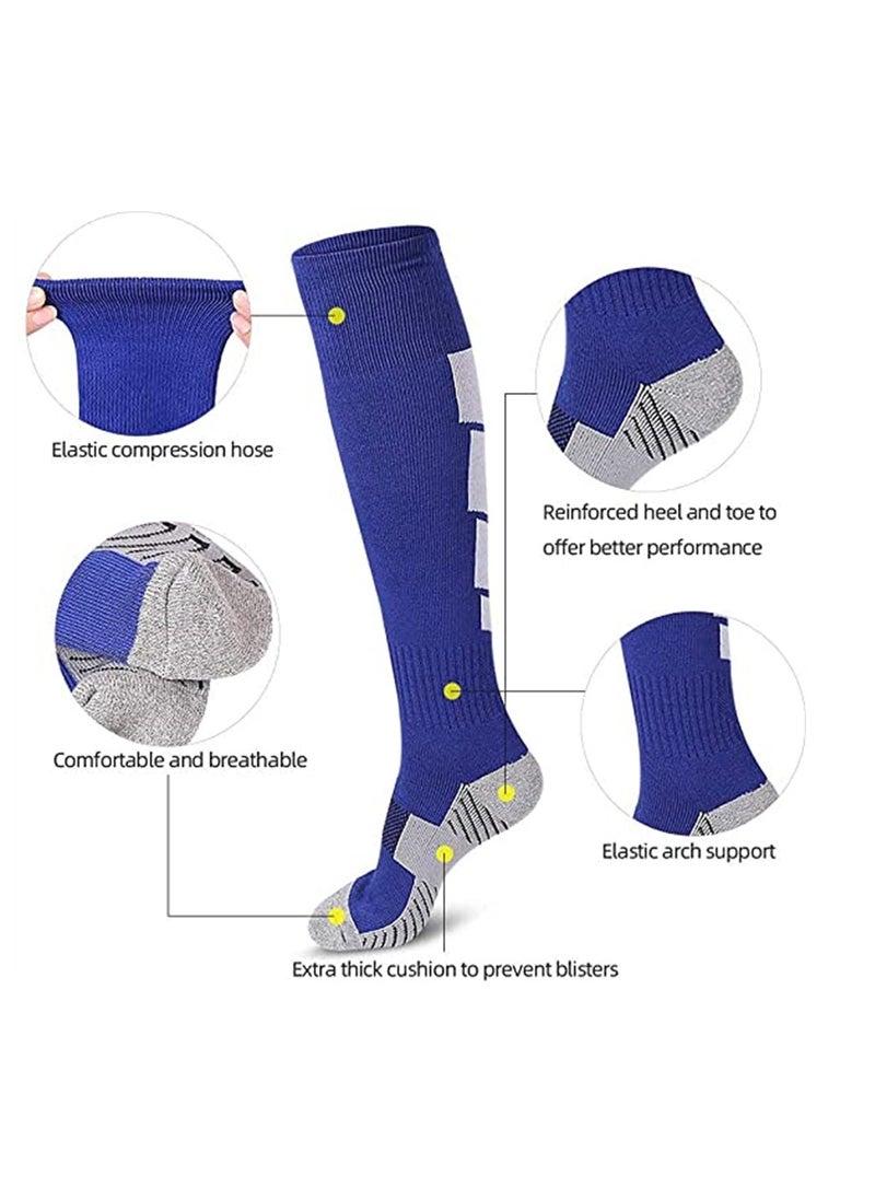 SYOSI - Soccer Socks, Sport Knee High Socks Over The Calf Compression Athletic Socks for Mens and Women Running Training Football Thickening Keep Warm Sock for Soccer, Basketball, Uniform, 3 Pairs - Image 1